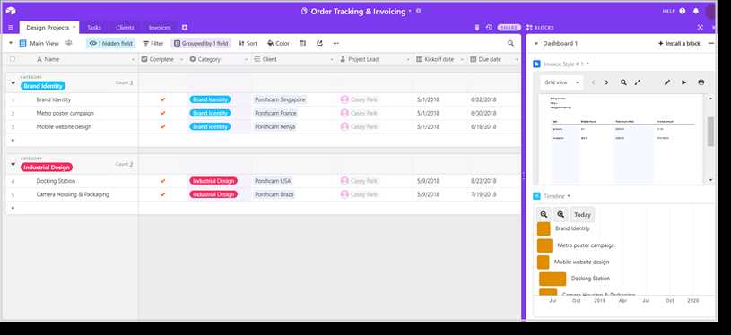 airtable invoice template