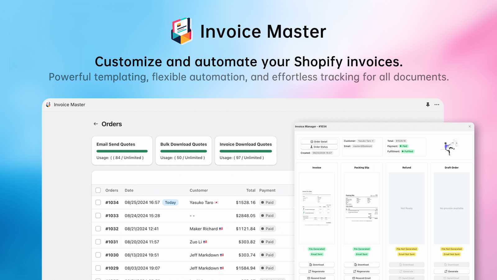 master invoice template