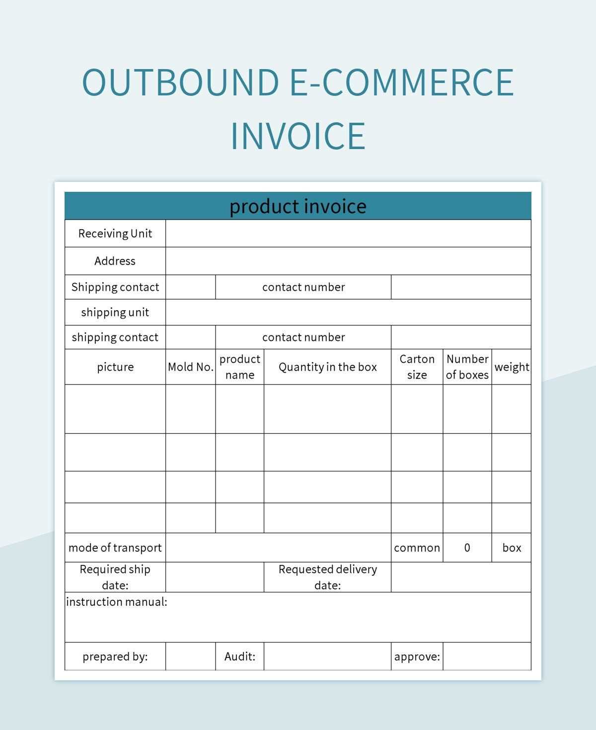 ecommerce invoice template