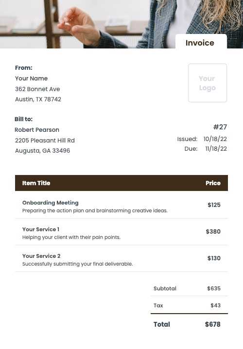 create business invoice template