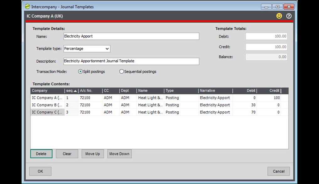 intercompany invoice template