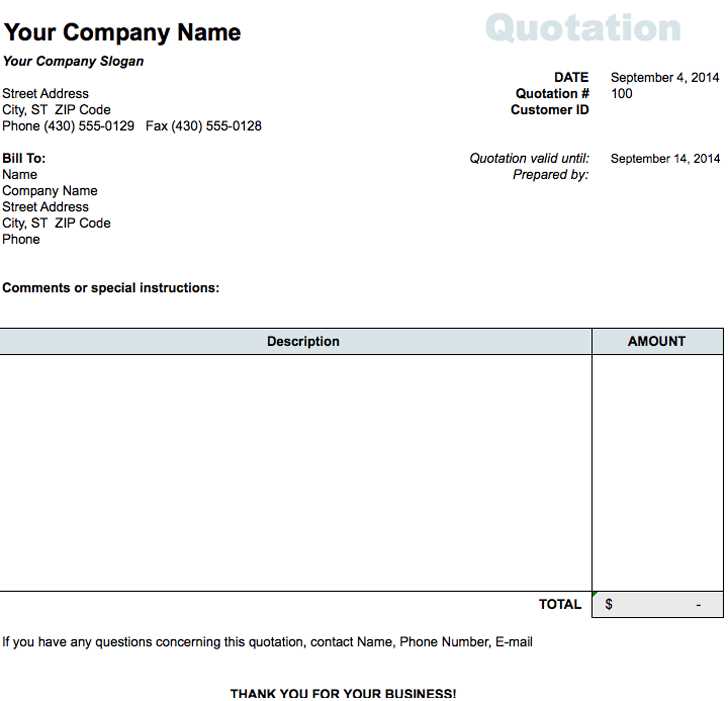 invoice and quote templates