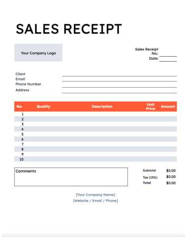 invoice and receipt template