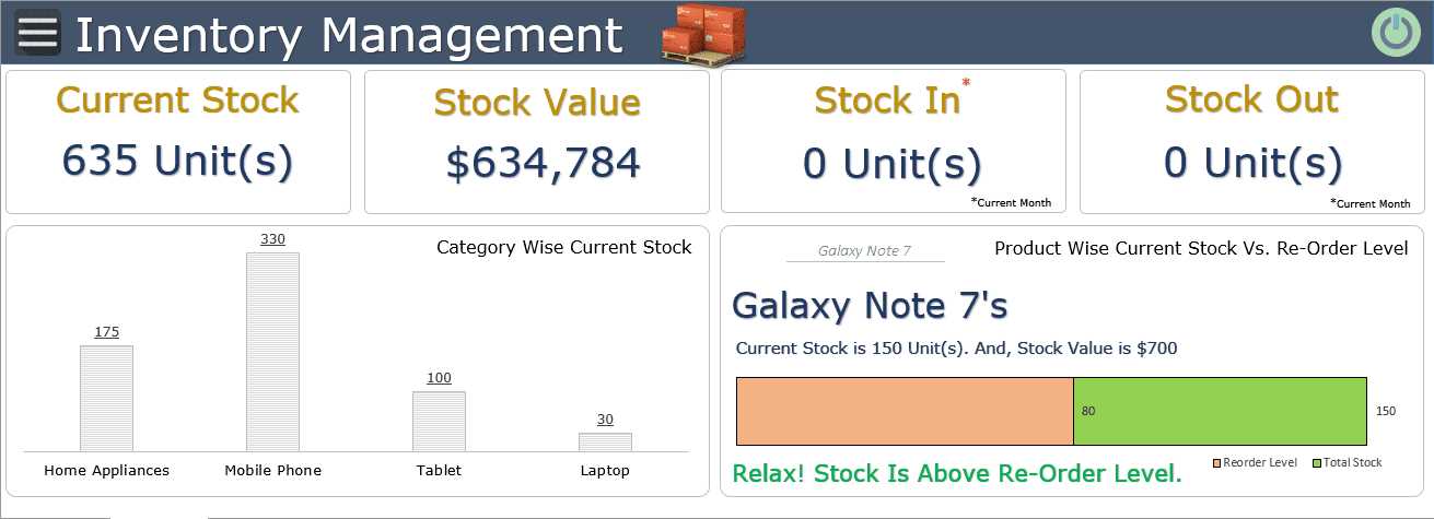 invoice and stock management in excel template