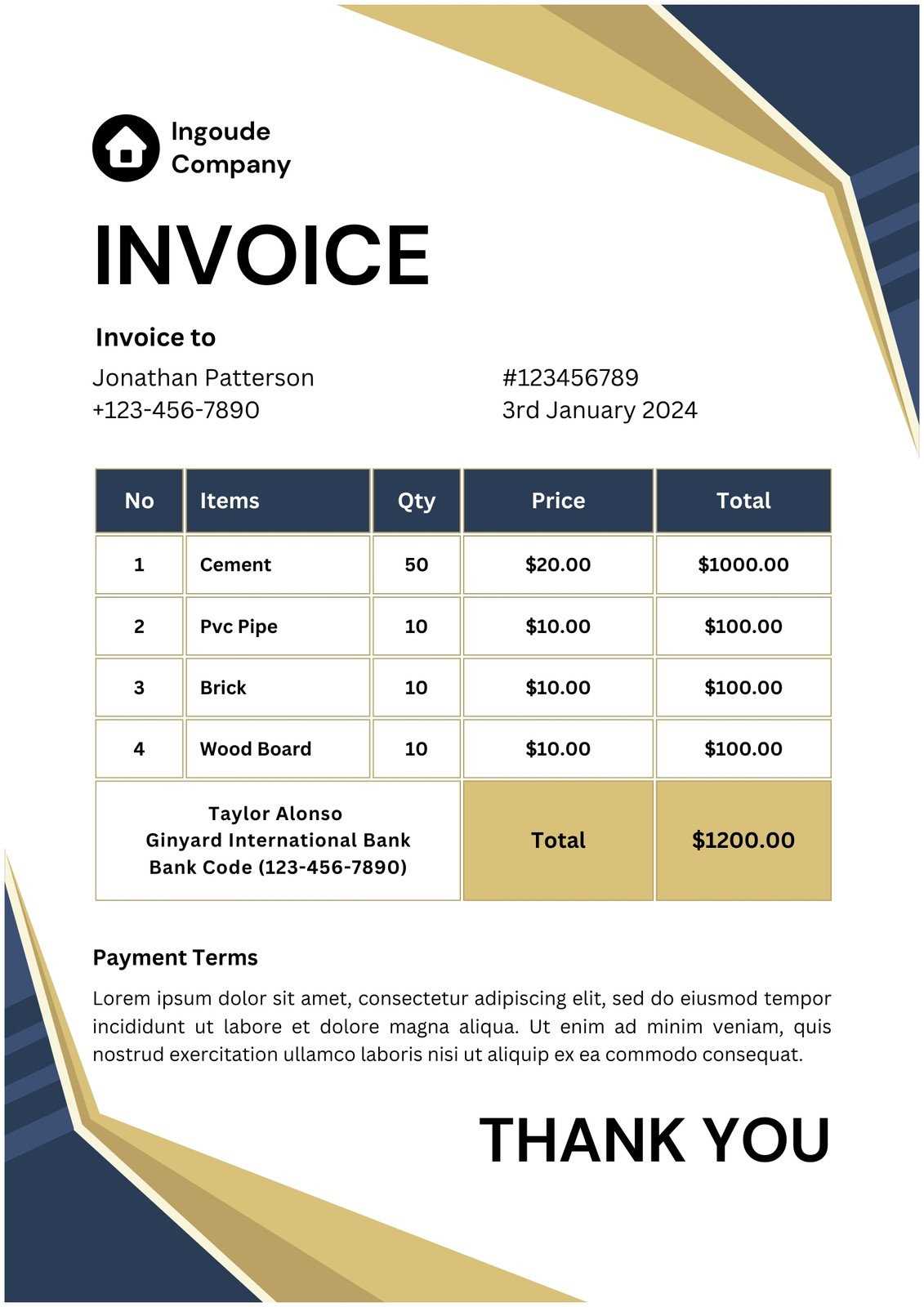 invoice builder template