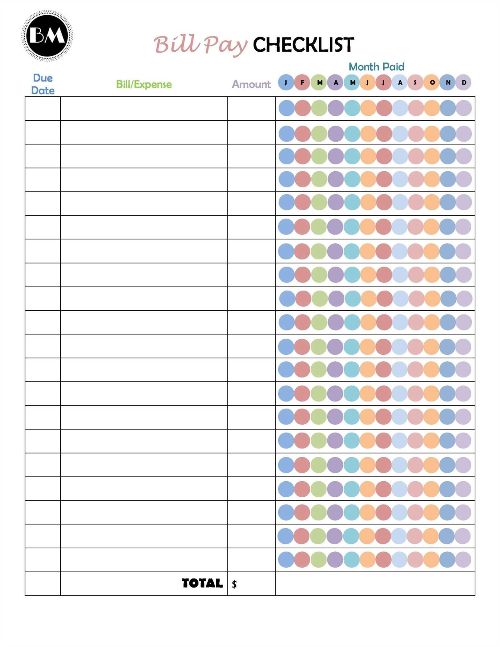 invoice checklist template