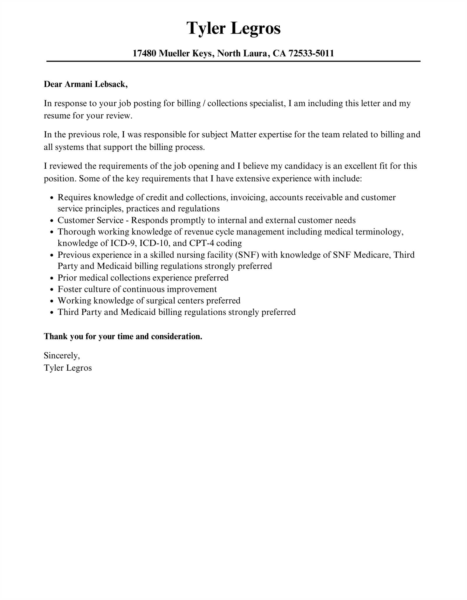 invoice collection letter template