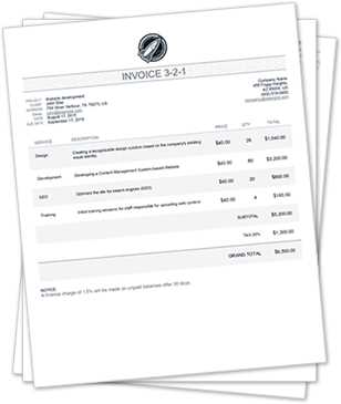 invoice design template html