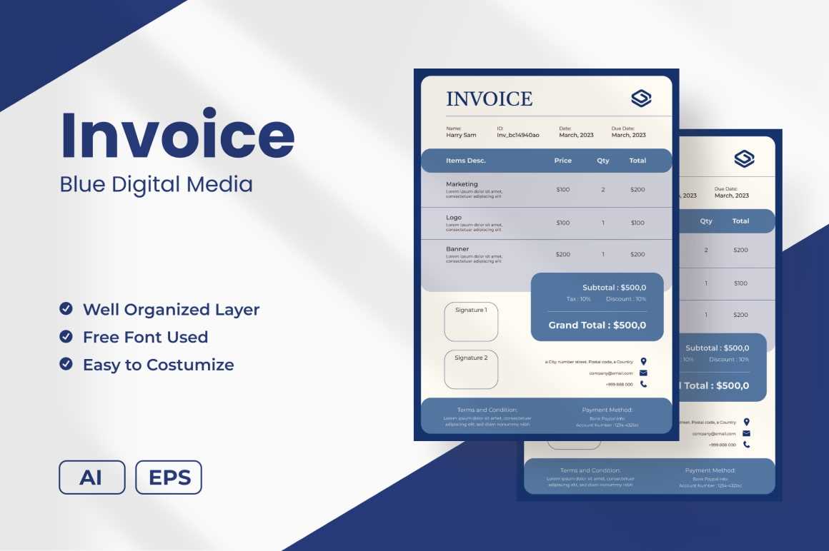 invoice digital template