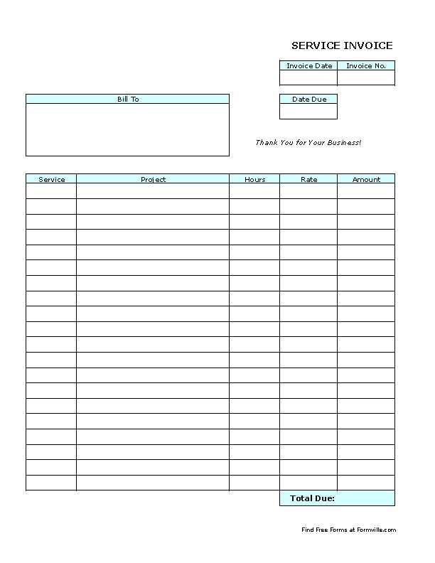 invoice fillable template