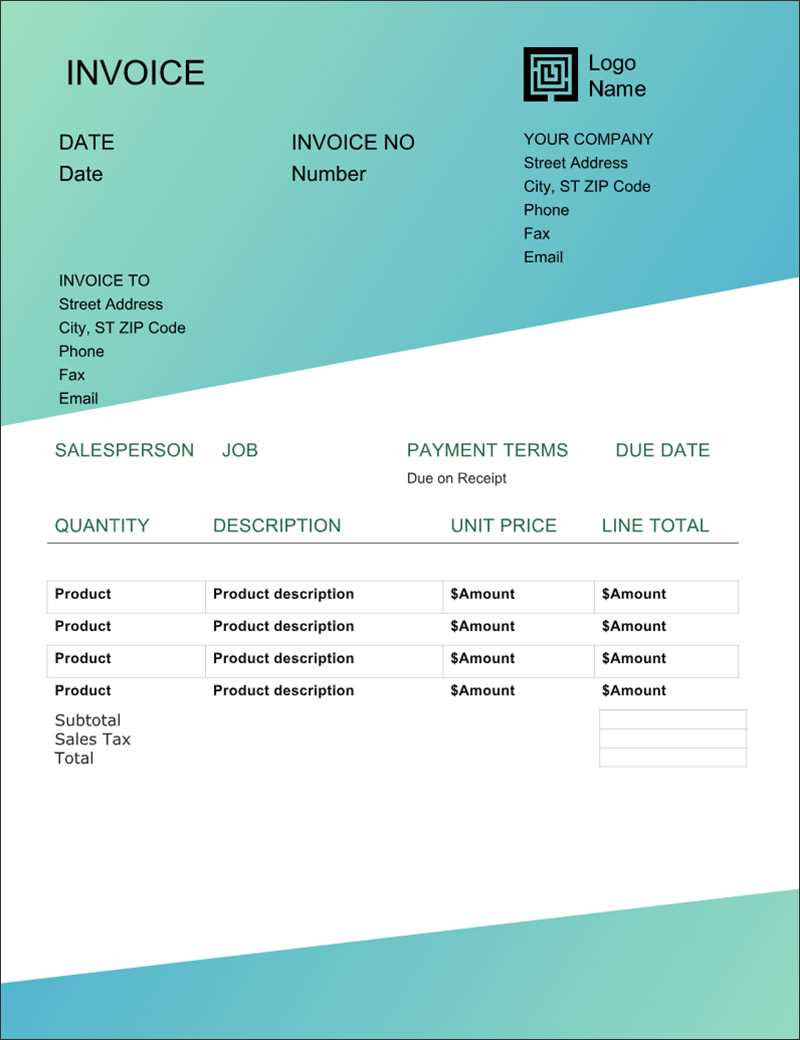 invoice footer template