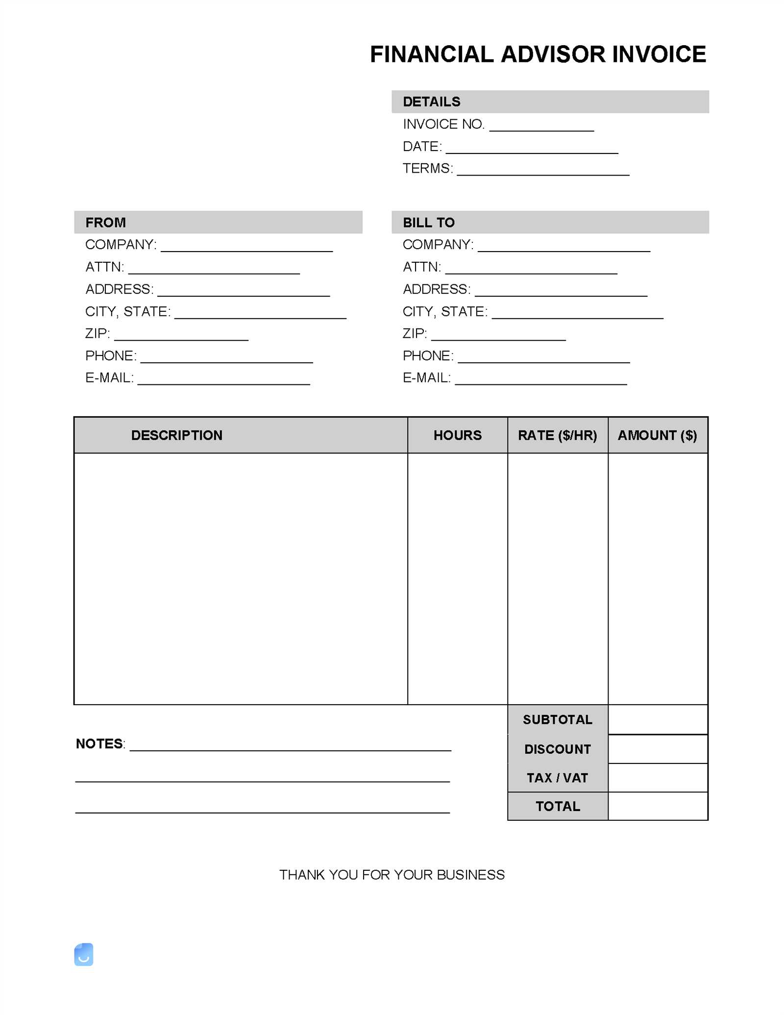 invoice for consulting services free template