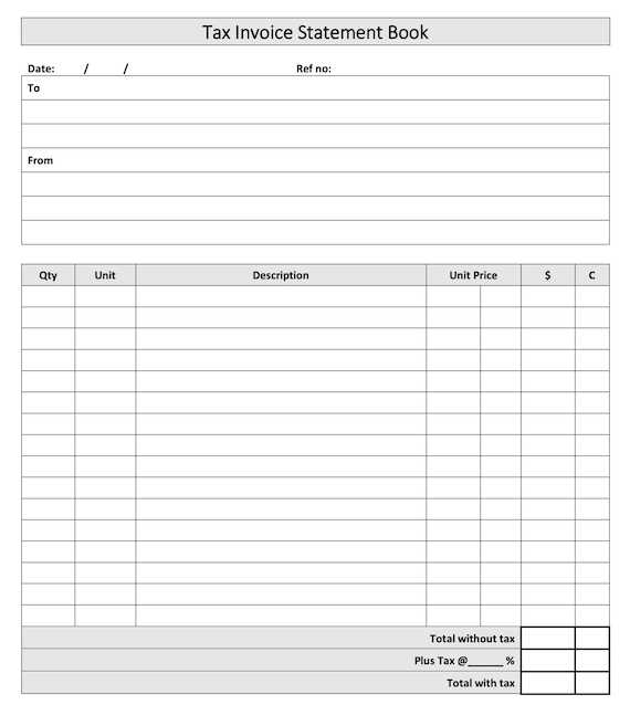 invoice for work done template