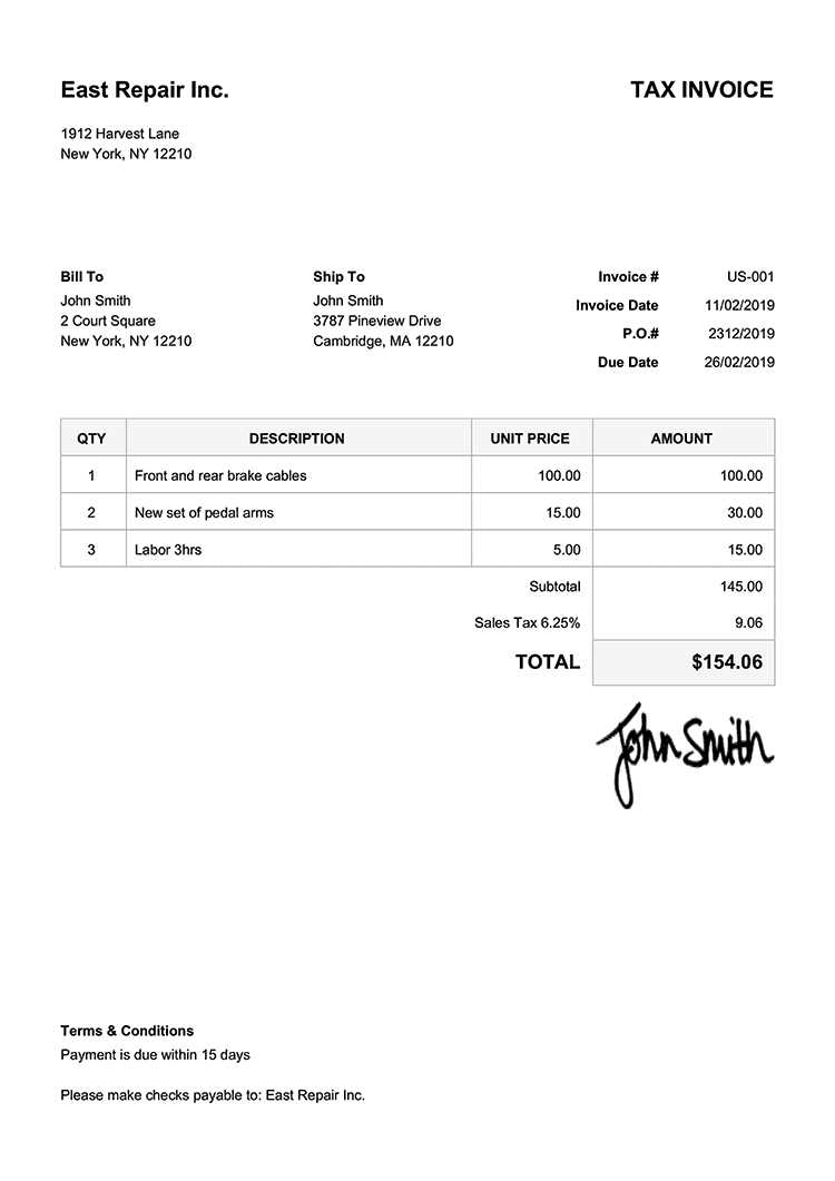 invoice ireland template