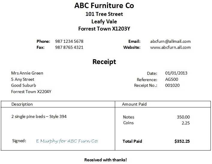 invoice microsoft word template free