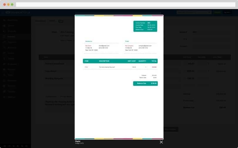 invoice ninja templates