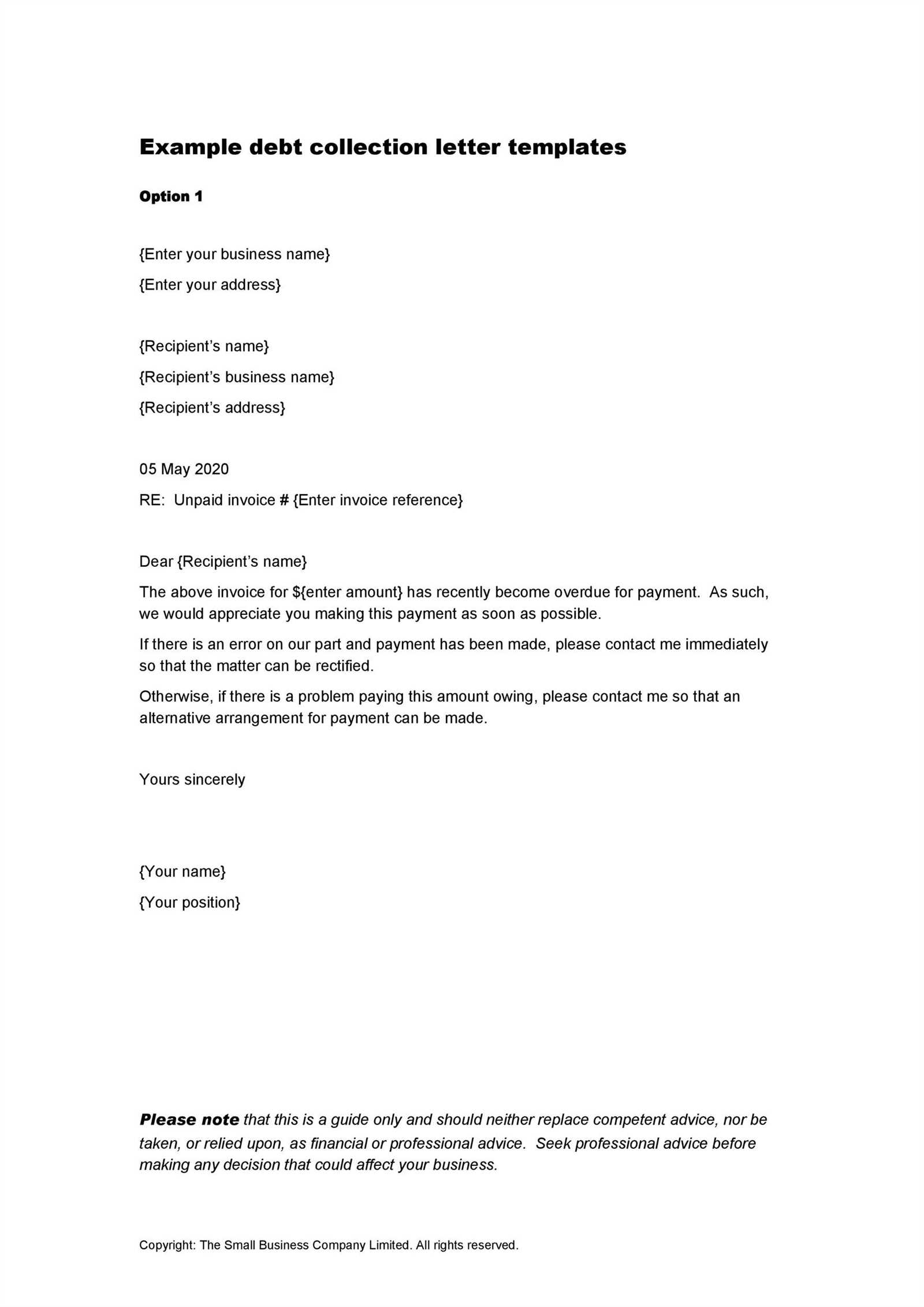 invoice notice template