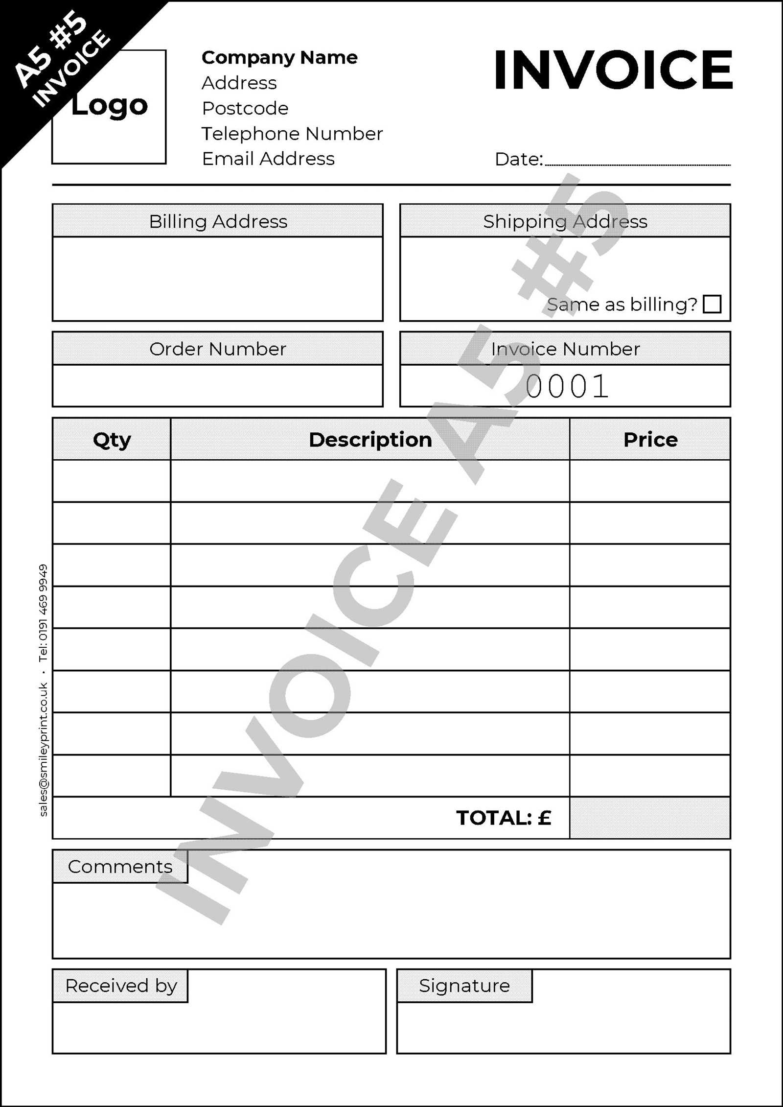 invoice outline template