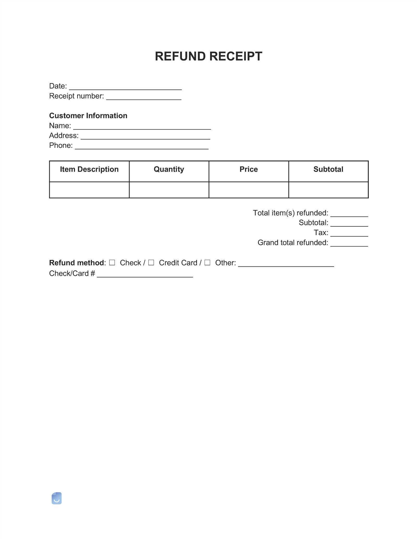 invoice receipt template free