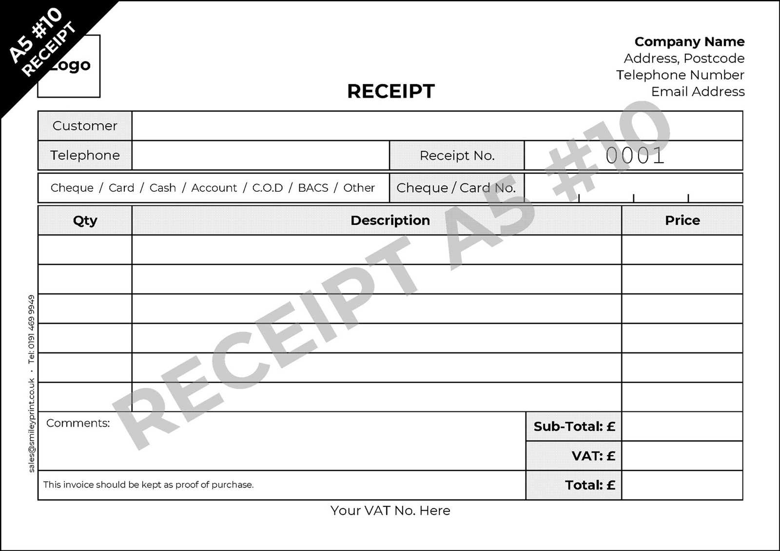 invoice receipt template