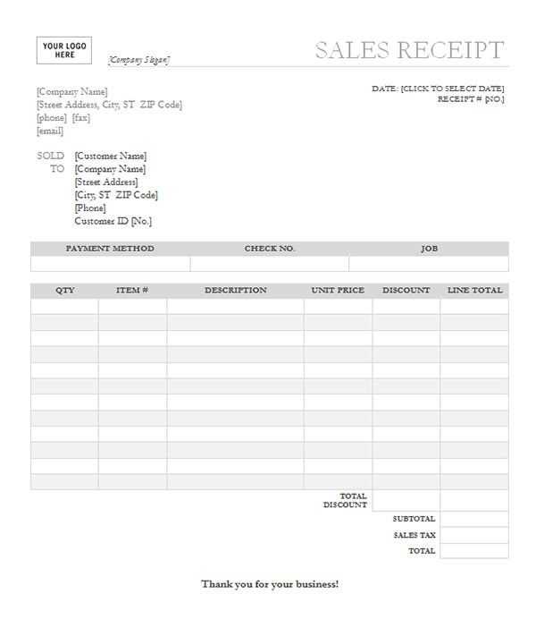 invoice receipt template