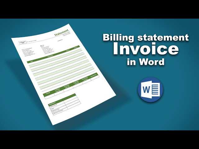 invoice statement template