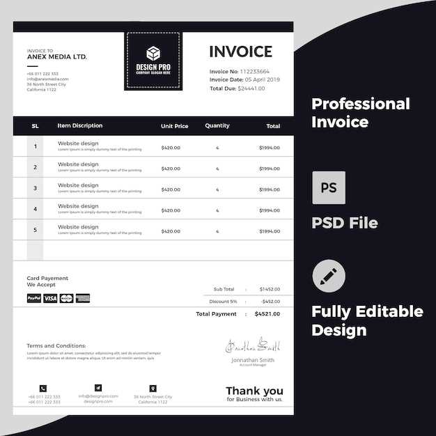 invoice template aynax