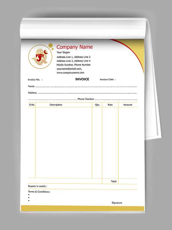 invoice template book