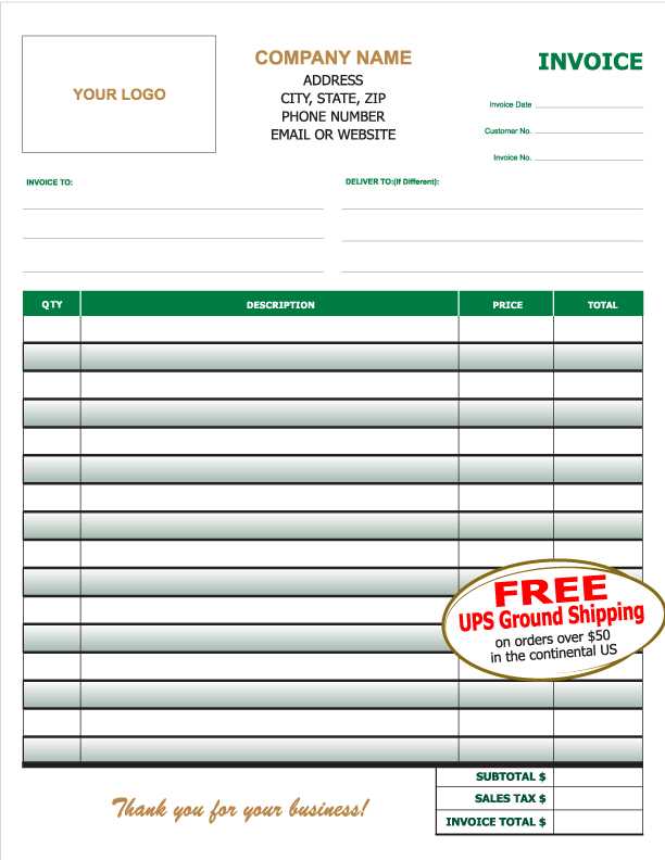 invoice template book