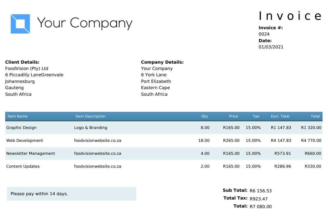 invoice template co
