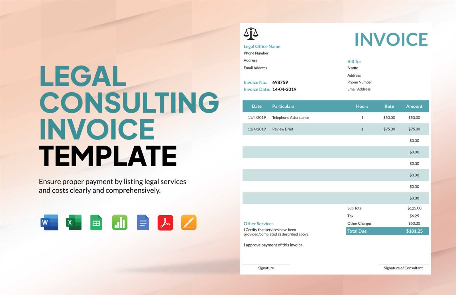 invoice template consulting