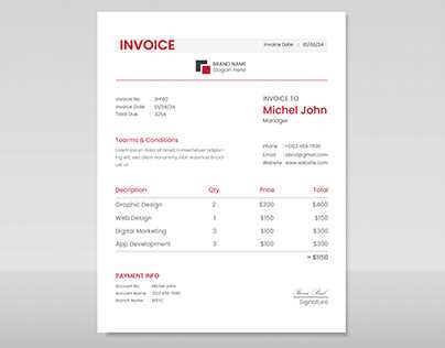 invoice template design