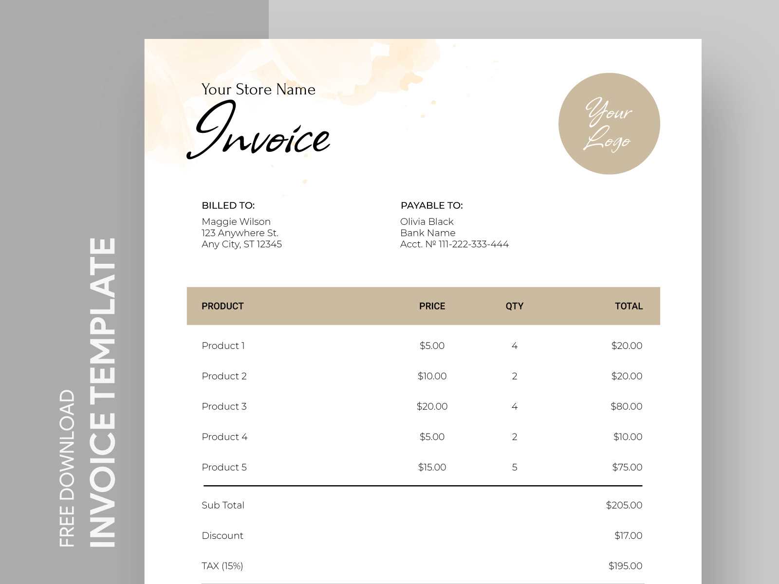 invoice template docs