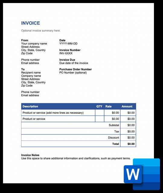 invoice template download