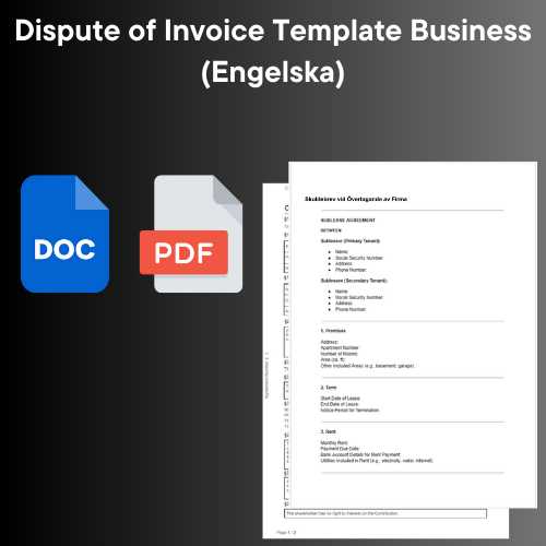 invoice template english