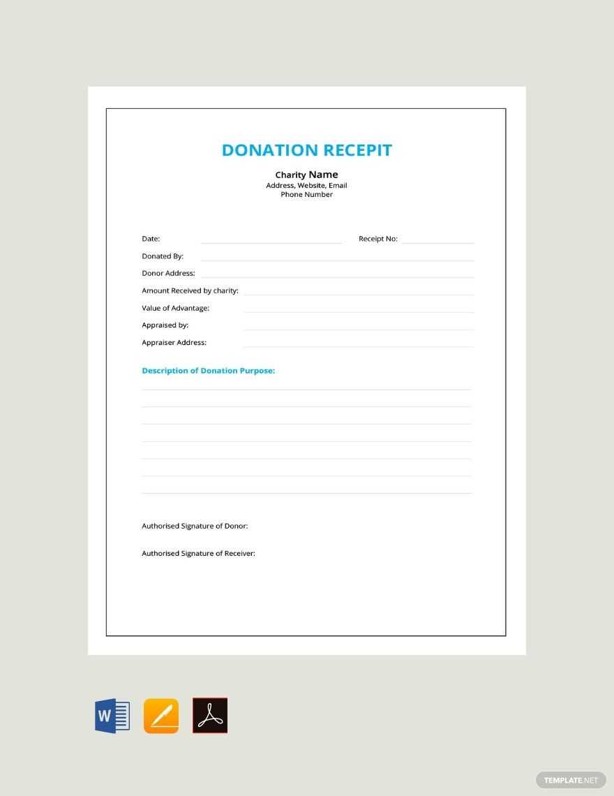 invoice template for donation