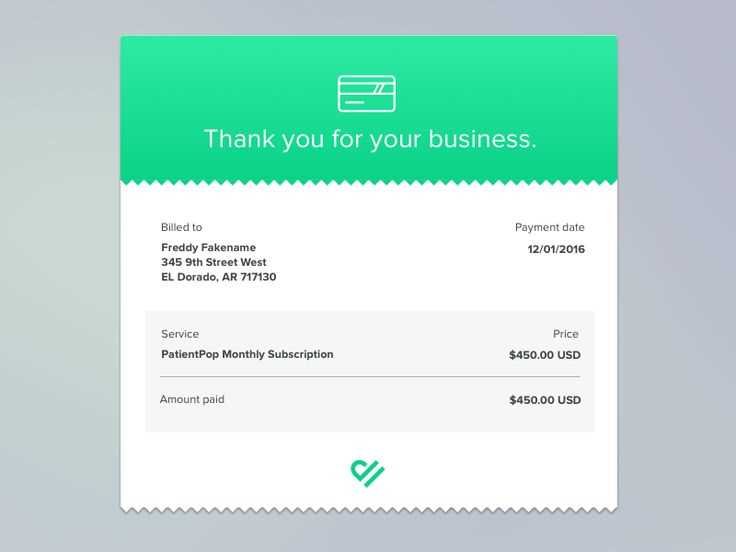 invoice template for email