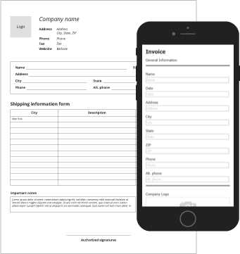 invoice template for mobile phone