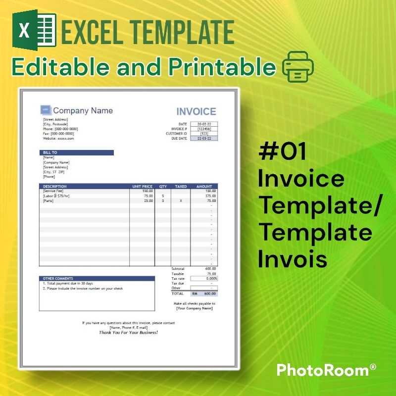 invoice template for openoffice