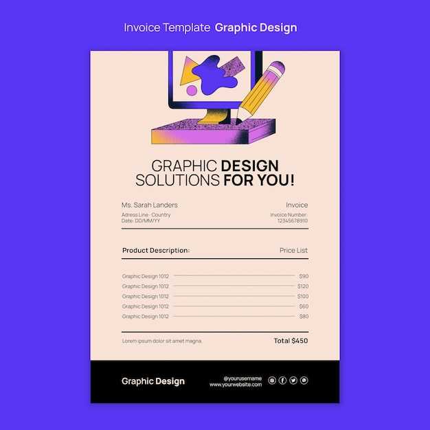 invoice template graphic design