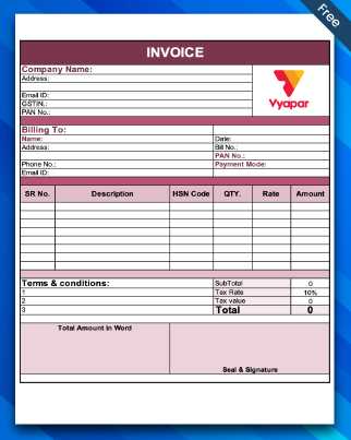 invoice template microsoft word 2007