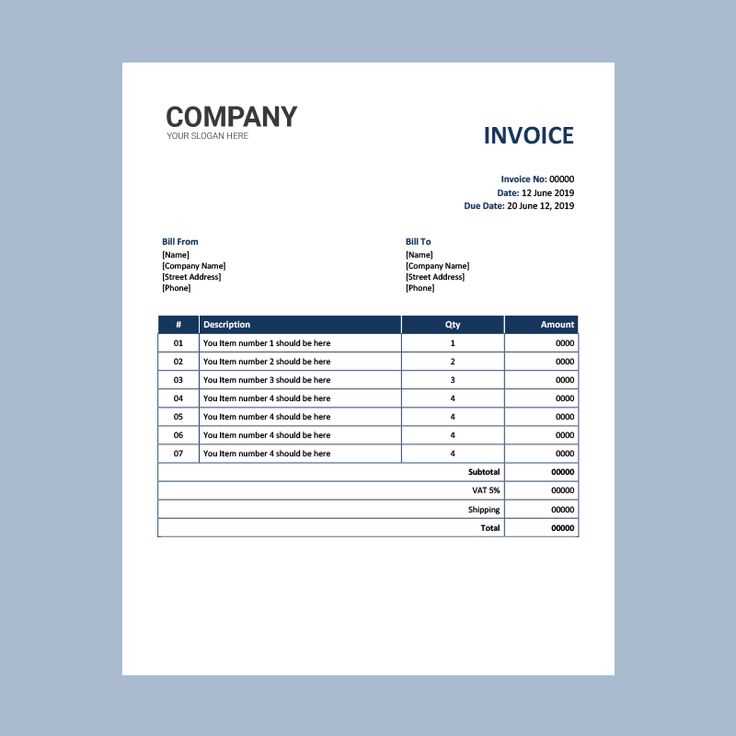 invoice template microsoft word 2007