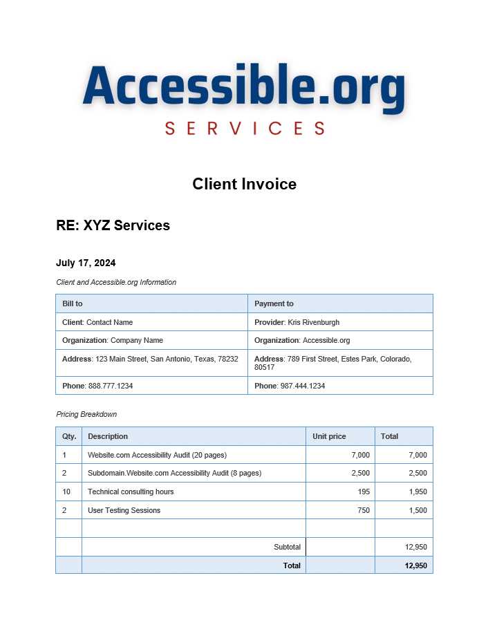 invoice template microsoft