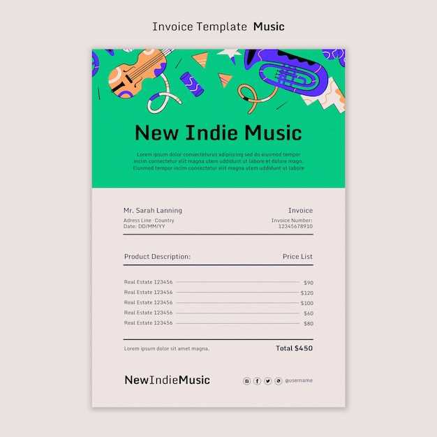 invoice template musician