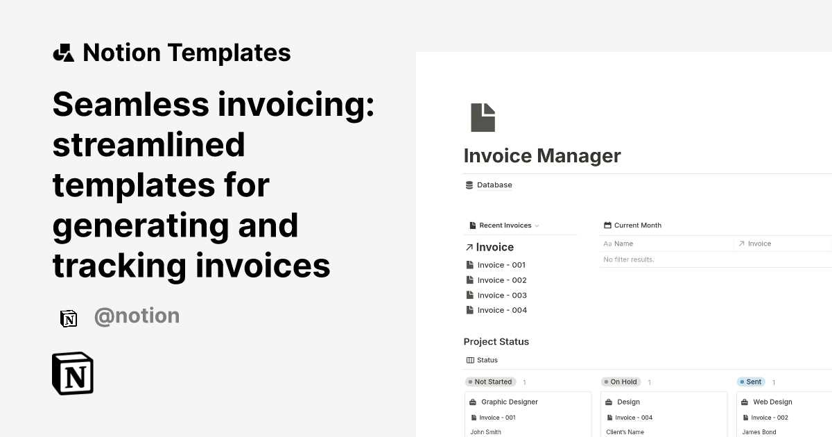 invoice template notion