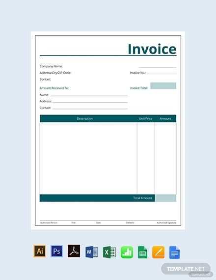 invoice template numbers mac free