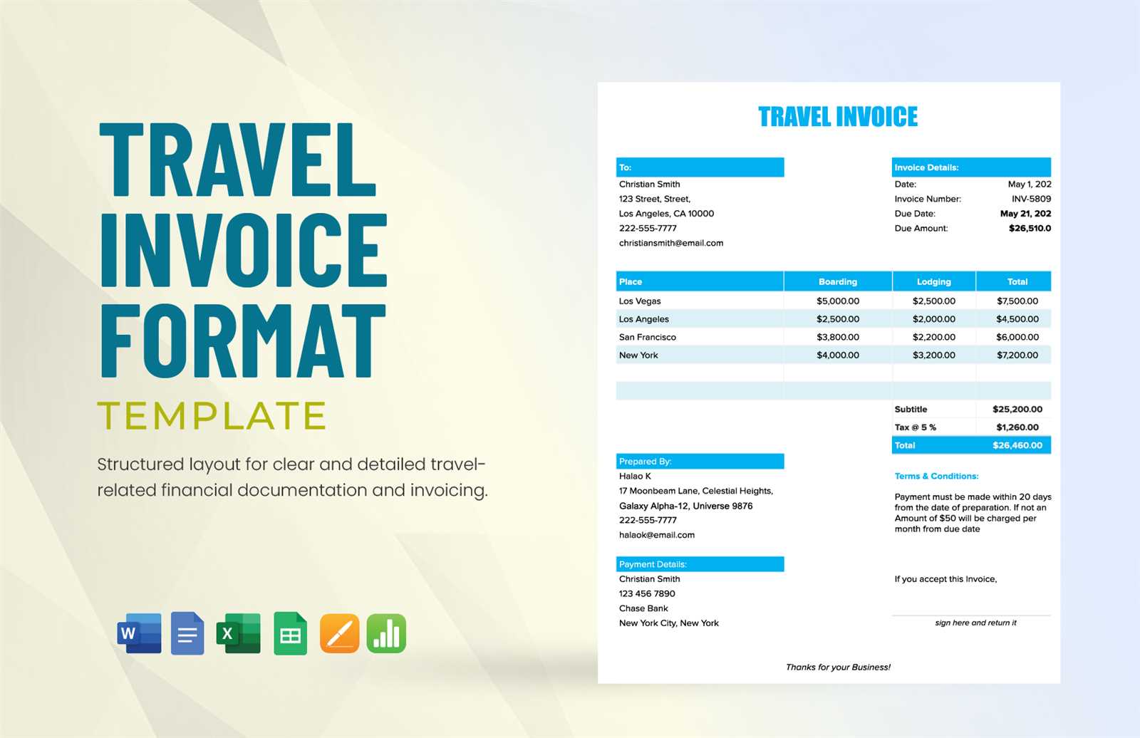 invoice template pages