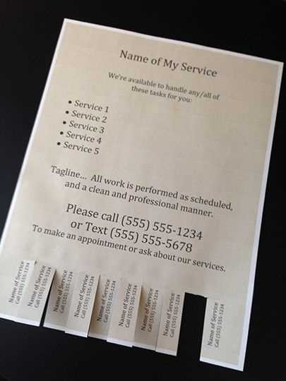 invoice template with tear off