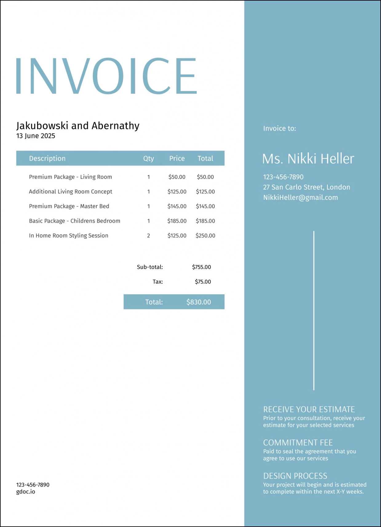 invoice template word docx