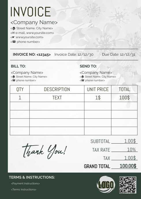 invoice templates printable free